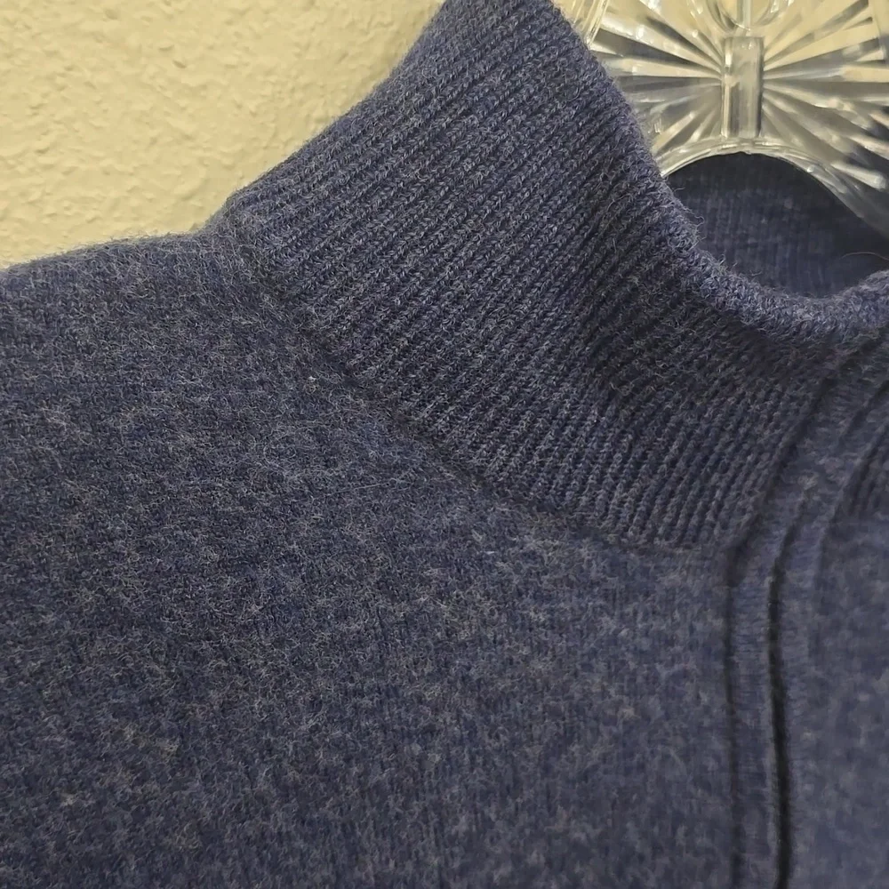 Enzo Merino Wool Quarter Zip All Season Relaxed Fit Pullover Sweater sz M